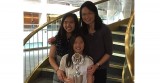 Sarah shares her trophy with her mom and sister after winning the State Poetry Out Loud Competition. Koo will travel to Washington DC on May 2-4 to compete in the National Competition.