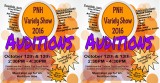 Here is the poster for this year's Variety Show auditions. Auditions will take place on Oct. 12 and 13 after school. 